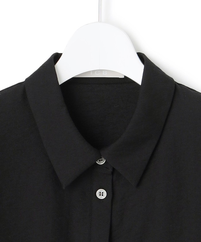 洗える】 ワッシャーツイル クロップドブラウス(508509264)｜阪急