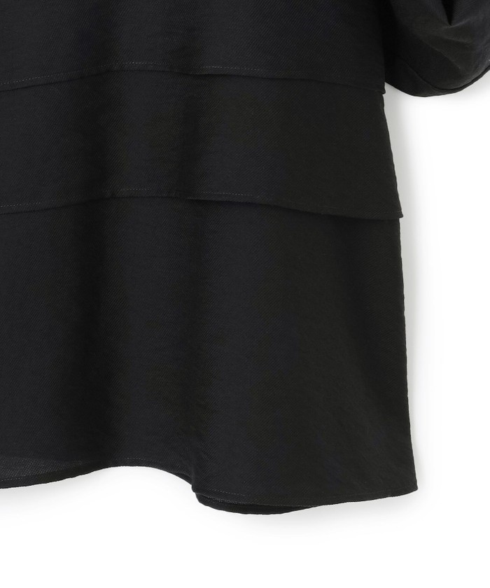 洗える】 ワッシャーツイル クロップドブラウス(508509264)｜阪急