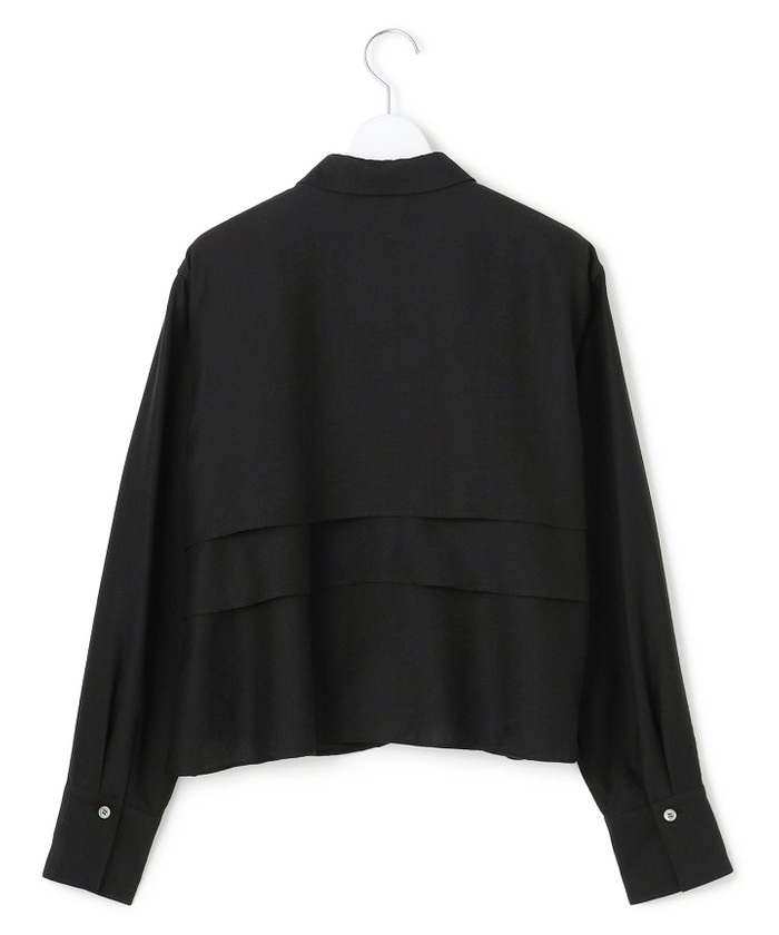 洗える】 ワッシャーツイル クロップドブラウス(508509264)｜阪急