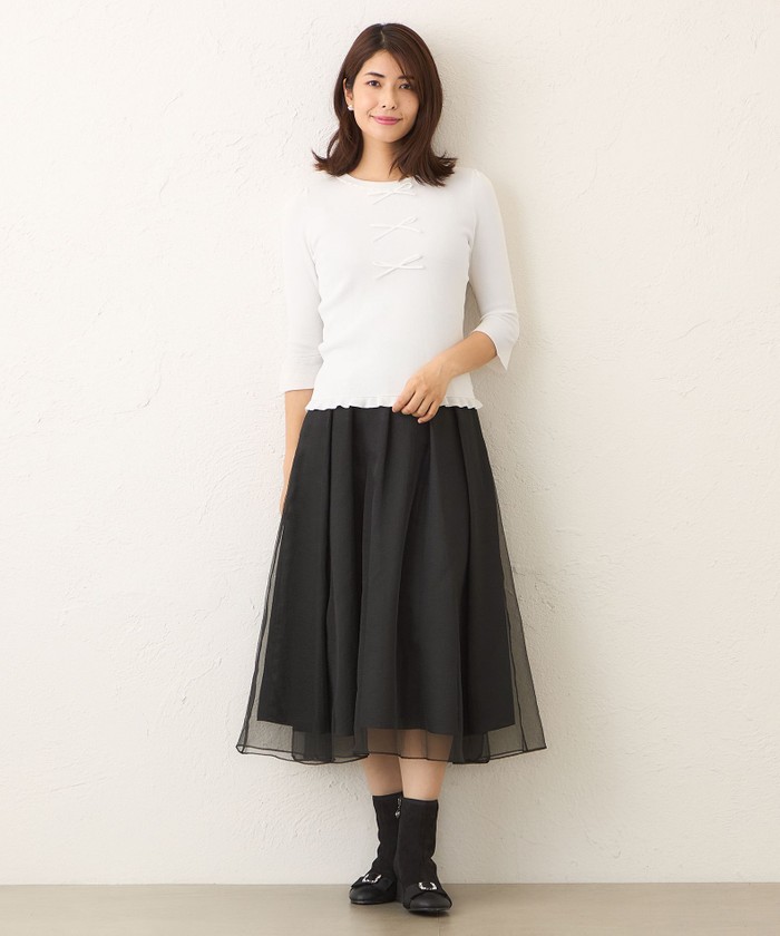 ピンク 長袖 トップス リボンデザイン　To. Be Chic ピンク 長袖 トップス リボンデザイン To. Be Chic