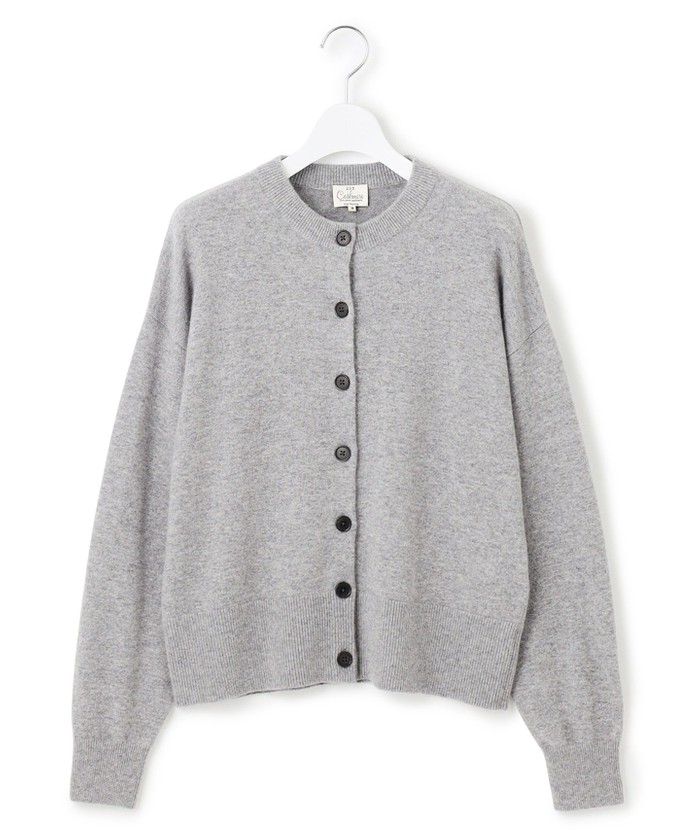 見上愛さん着用/STORY掲載】ピュアカシミヤ クルーネック カーディガン