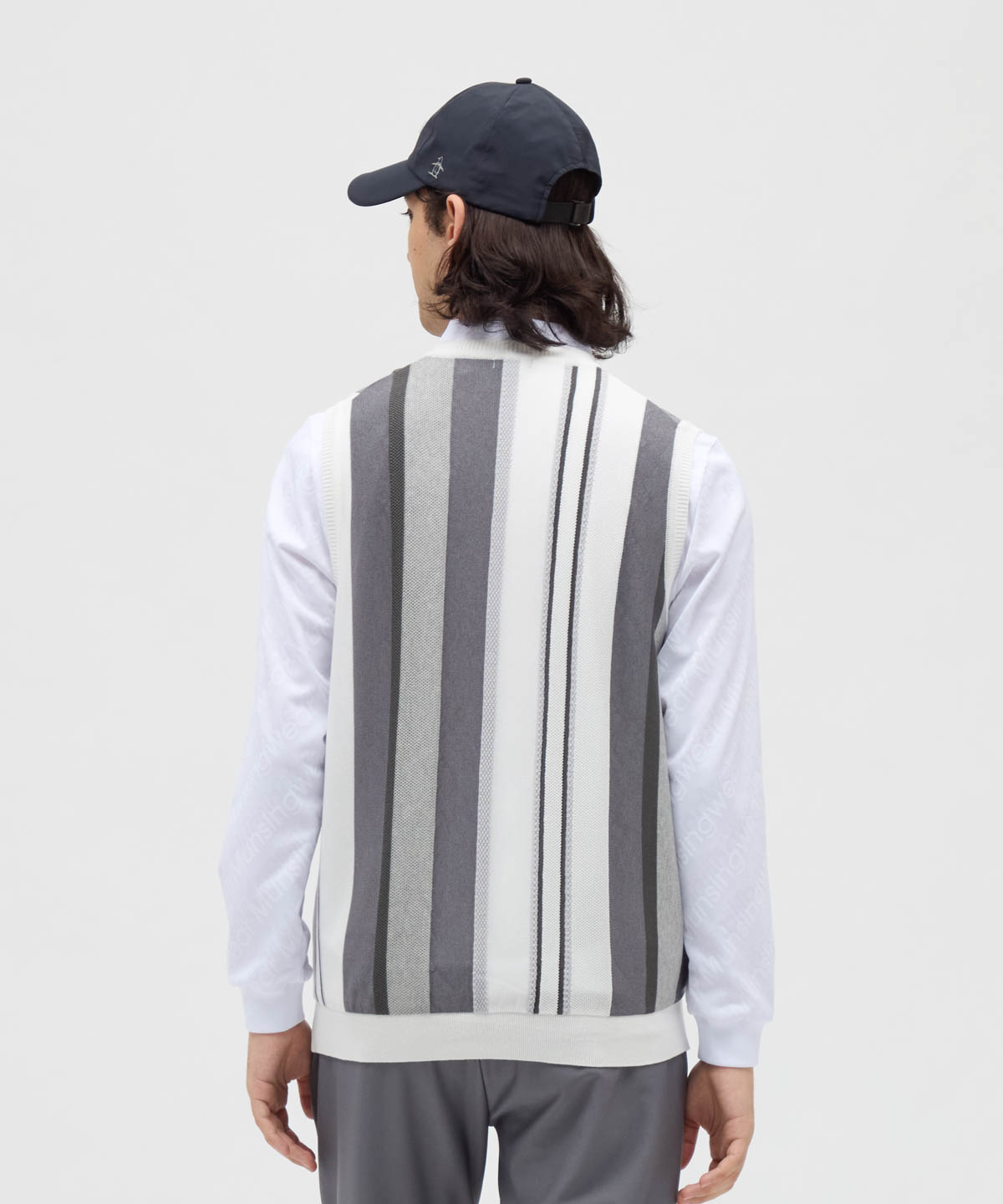 Munsingwear - Munsingwear　チェックニットベスト　L  ニット マンシングウェア Munsingwear グレンチェックVネックニット