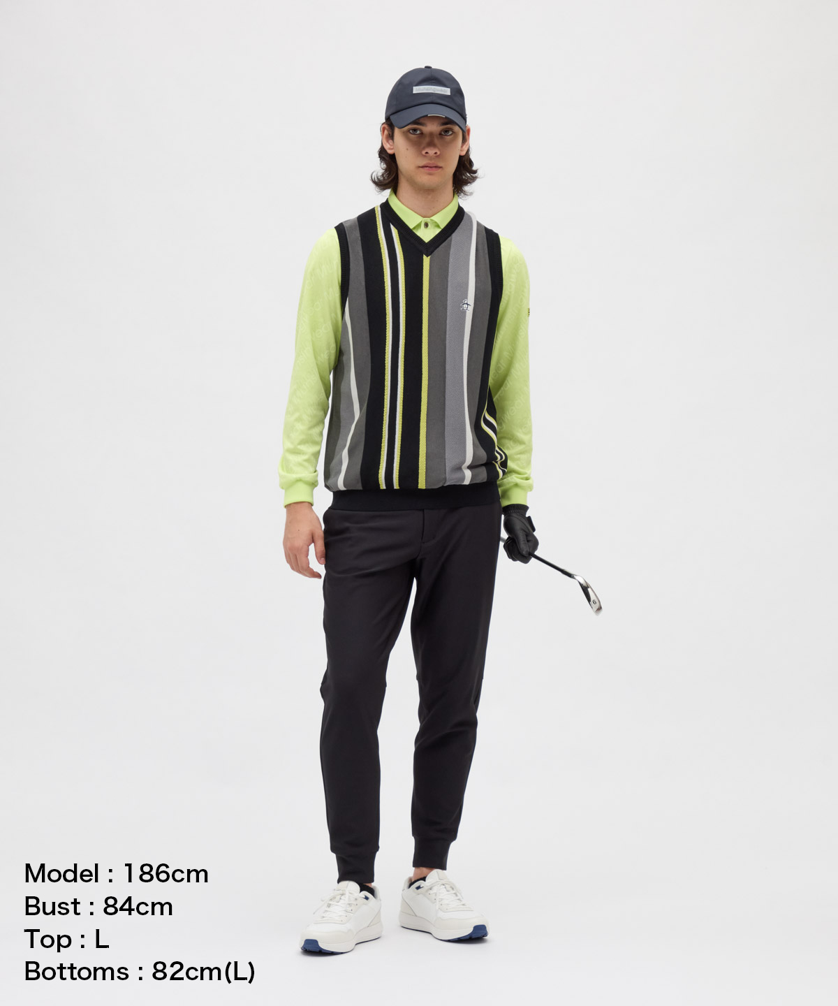 マンシングウェア Munsingwear マルチストライプニットベスト