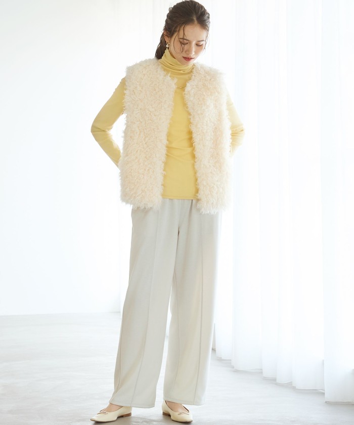 お決まりです　新品☆ジレ SLOW/一部店舗限定】フェイクファー ジレ(508524715)｜阪急