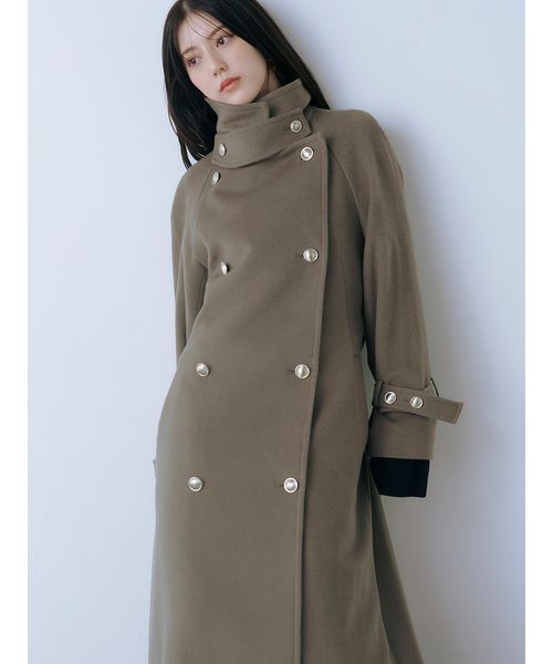 ウールカシミヤスタンドカラーコート【カンヘウォン着用】(508525647