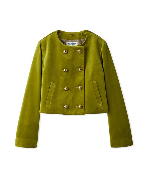 L.B CANDY STOCK]スカラップビジューアタッチドジャケット(508364597