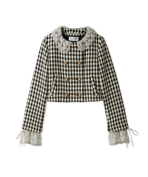 L.B CANDY STOCK]スカラップビジューアタッチドジャケット(508364597