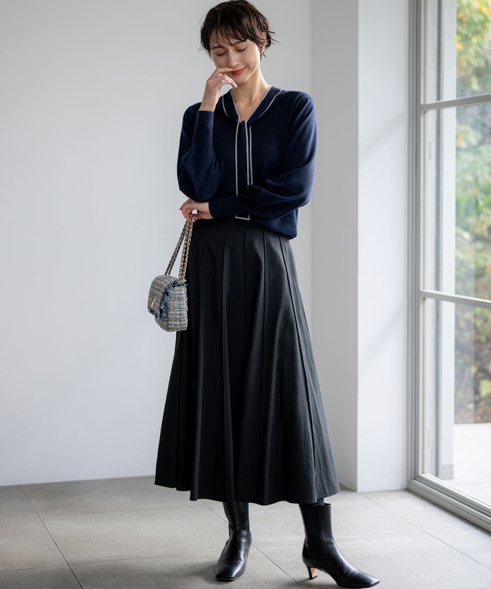 洗える】ウーステッドウール ボウタイ ニット(508554082)｜阪急百貨店