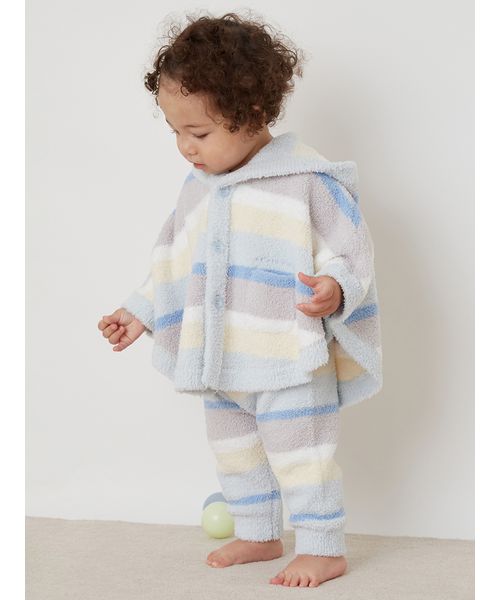 BABY】ベビモコカラフルボーダーポンチョ(508555695)｜阪急