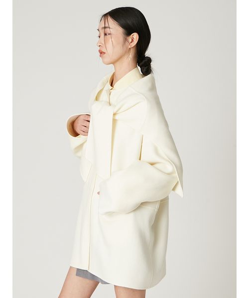 FRAY ID 新品美品マフラー付ノーカラーリバーミドルコート マフラー付ノーカラーリバーミドルコート(508555750)｜阪急百貨店公式