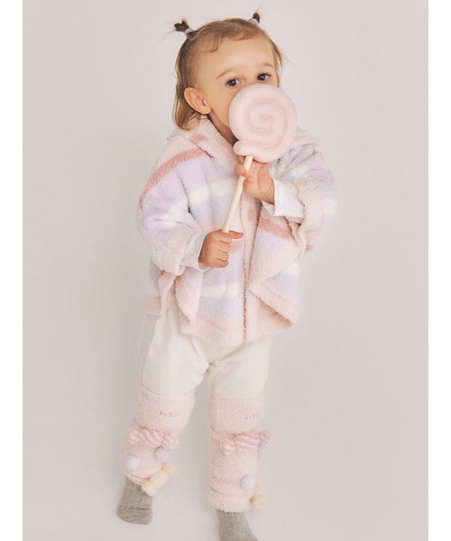 BABY】ベビモコカラフルボーダーポンチョ(508555695)｜阪急百貨店公式