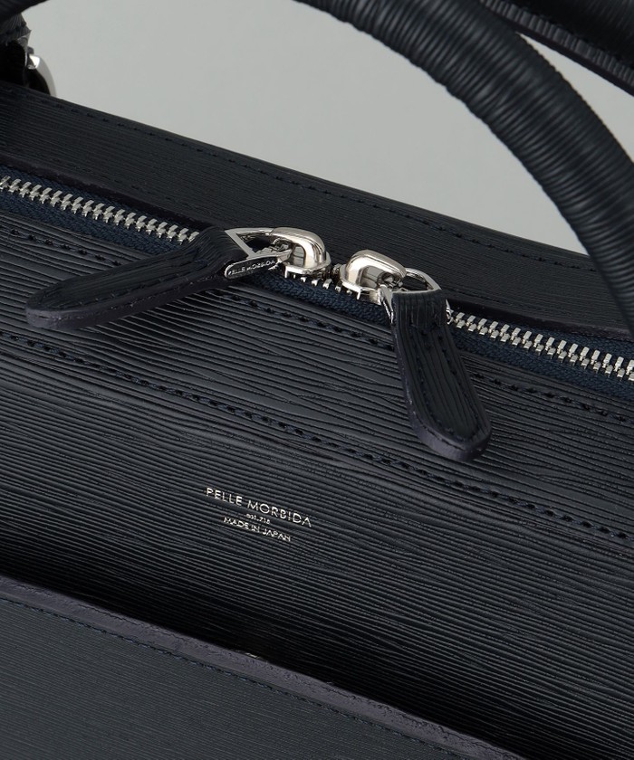 日本製【PELLE MORBIDA】型押しレザー ブリーフバッグ(508569392