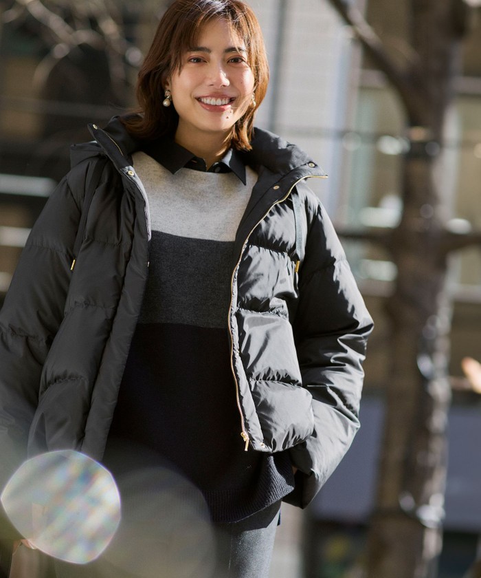 滝沢眞規子さん着用/VERY掲載】シレータフタ コンパクト ダウンコート