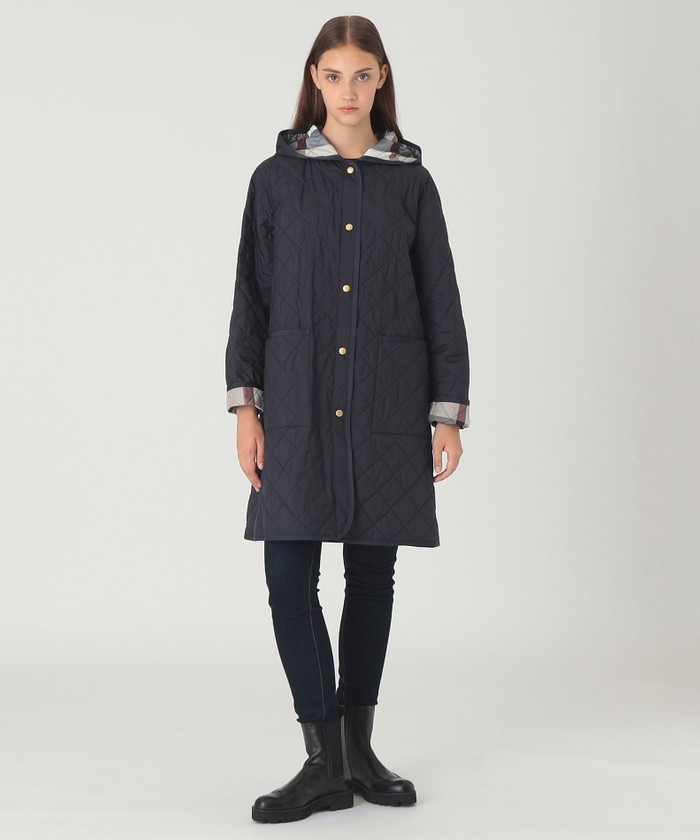 一部店舗限定】クレストブリッジチェックキルティングコート