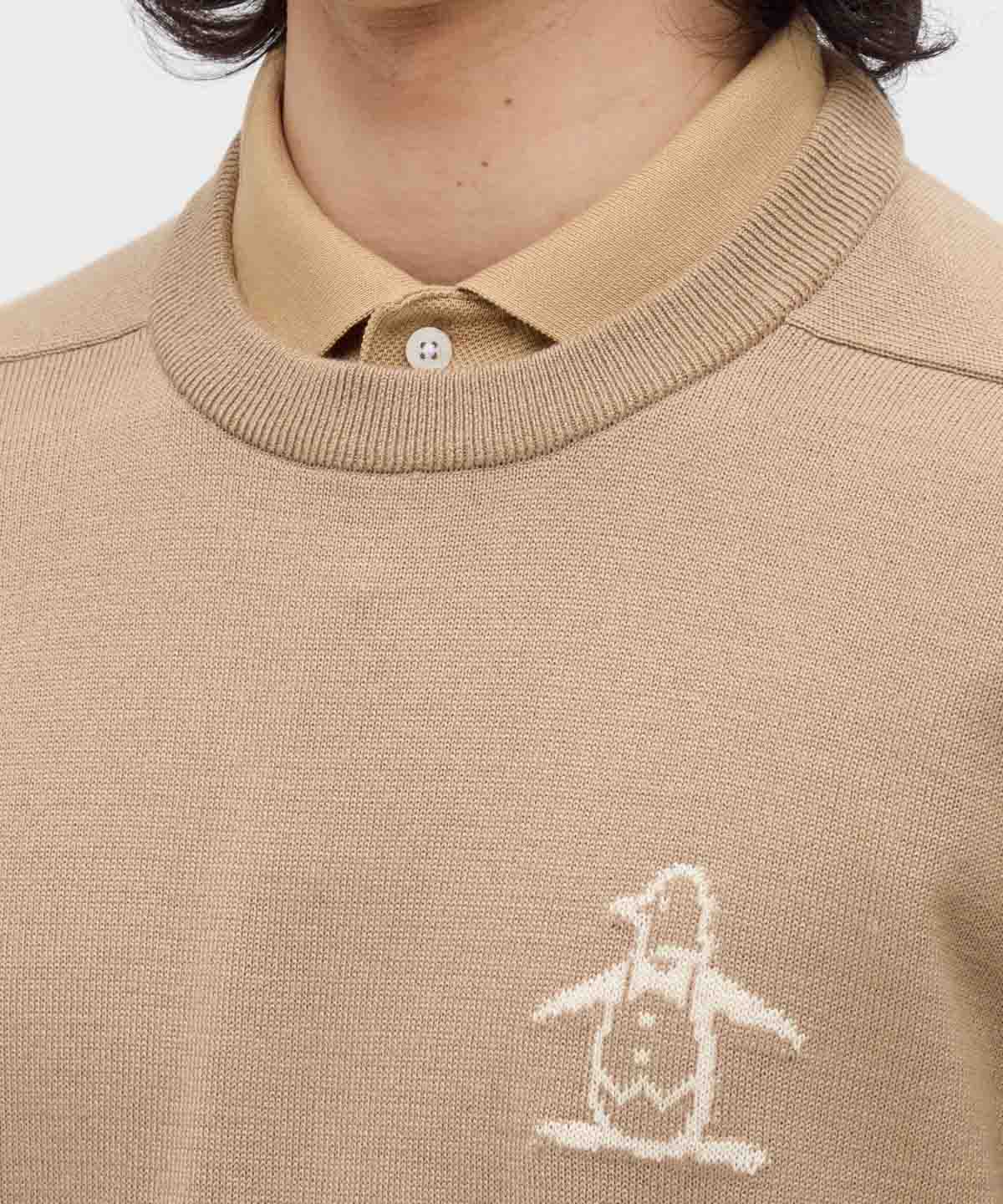 マンシングウェア Munsingwear 吸湿発熱ビッグロゴクルーネック