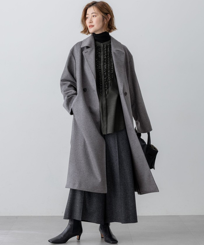 VERY11月号掲載/洗える】TWボイル フリルディテール ブラウス