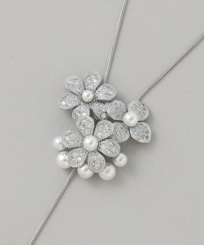 パヴェフラワースライド ネックレス(508565583)｜阪急百貨店公式通販