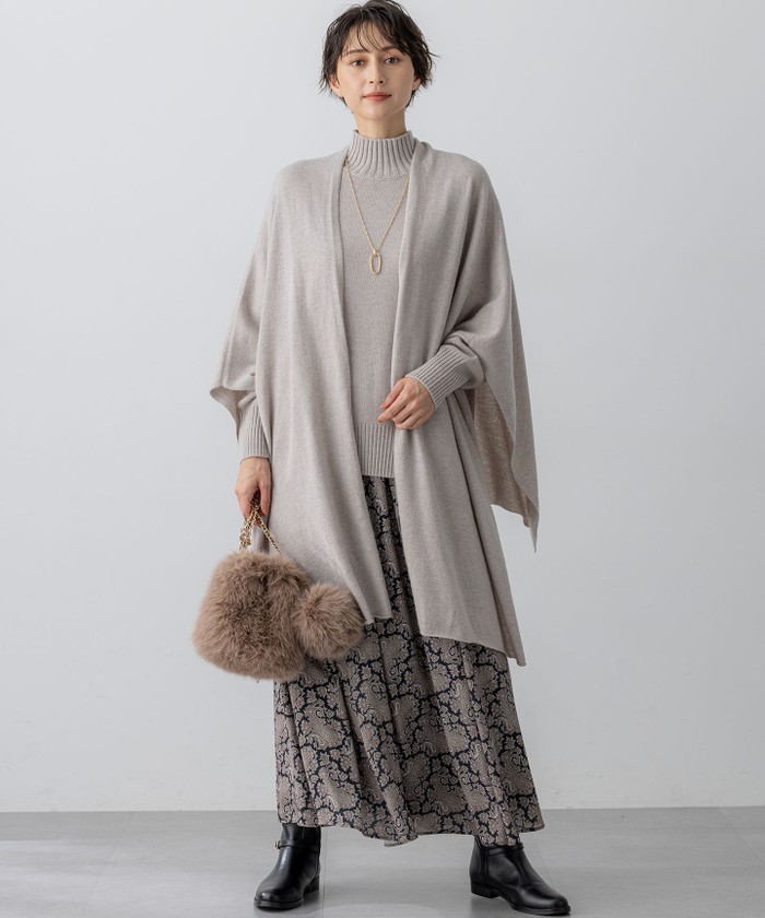 EVERYDAY I LIKE. Wool Cashmere オフタートルニット 見上愛さんコラボカラー/Oggi掲載】カシミヤブレンド ハイネック