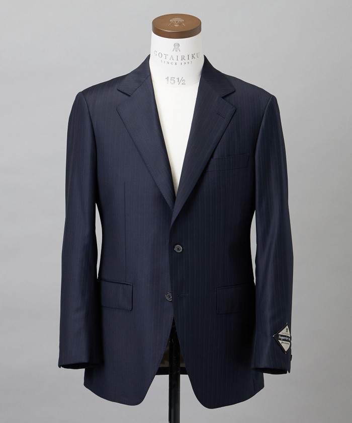 ブラックレーベル 人気サイズM相当 38L ネイビー スーツ 御幸毛織 シワになりにくい【御幸毛織/みゆきけおり】Superio160 スーツ_