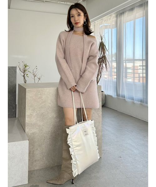 フォックスウールミニニットワンピース(508580168)｜阪急百貨店公式