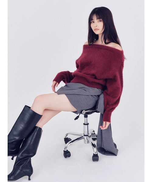 フォックスカシミアオフショルニットトップス(508580177)｜阪急百貨店