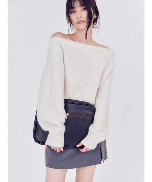 フォックスカシミアオフショルニットトップス(508580177)｜阪急百貨店