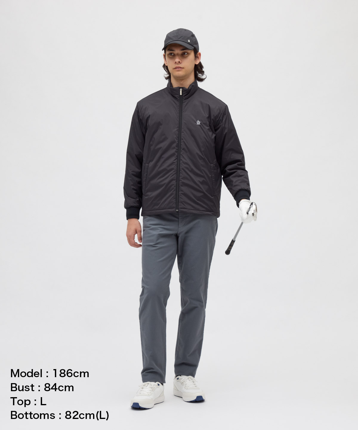 ☆Musingwear マンシングウェア　ブルゾン　裏起毛　size M マンシングウェア Munsingwear はっ水裏キルティング前開き