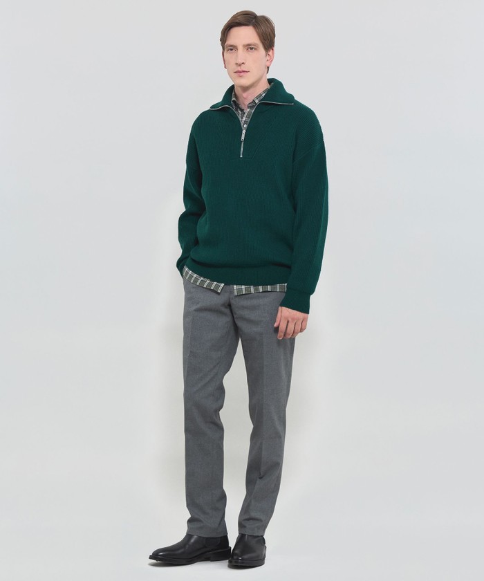 7G両畔ハーフジップニット(508561531)｜HANKYU MEN'S / 阪急メンズ