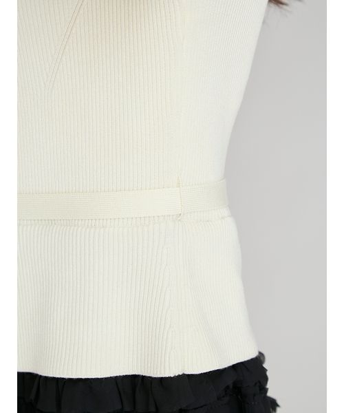 フリルティアードニットドッキングワンピース(508584544)｜阪急百貨店