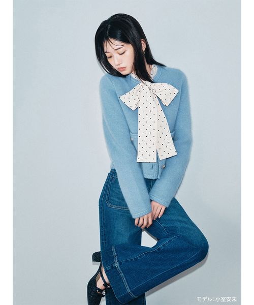 WEB限定カラー】金釦フォックスニットジャケット【Hearts2Hearts