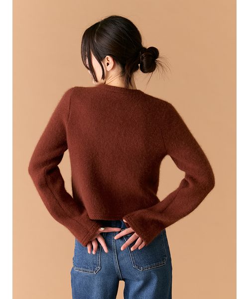 WEB限定カラー】金釦フォックスニットジャケット【Hearts2Hearts