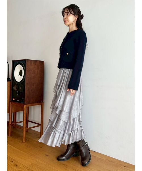 WEB限定カラー】金釦フォックスニットジャケット(508586576)｜阪急