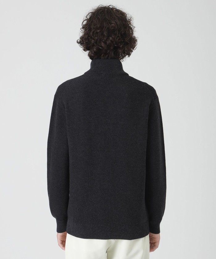 プレーティングカラーシャドーチェックドライバーズニット(508576648