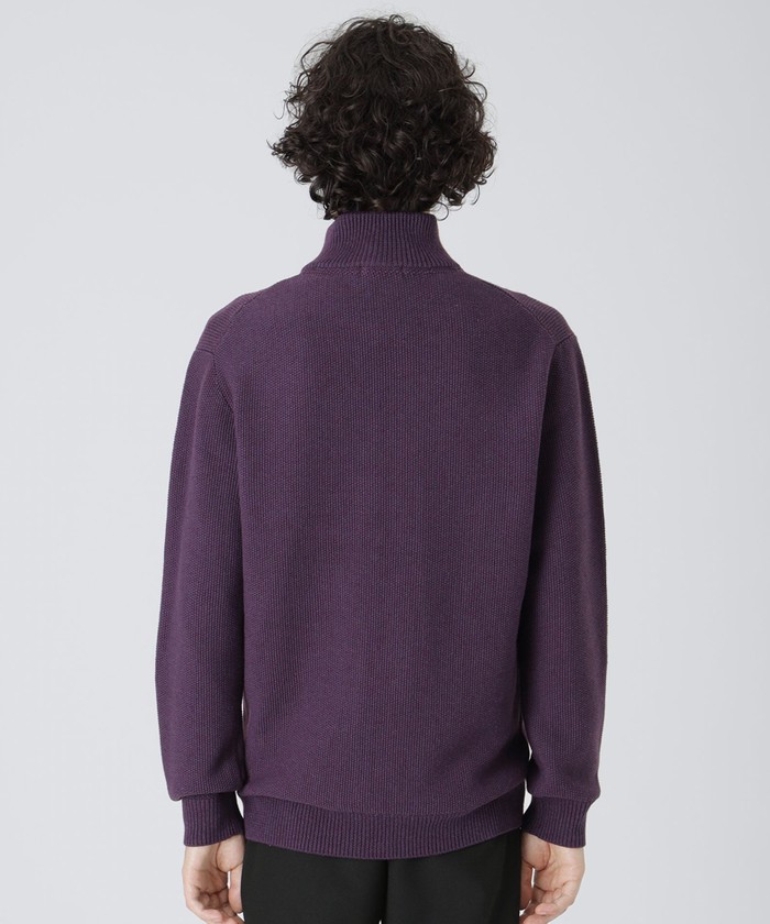 プレーティングカラーシャドーチェックドライバーズニット(508576648