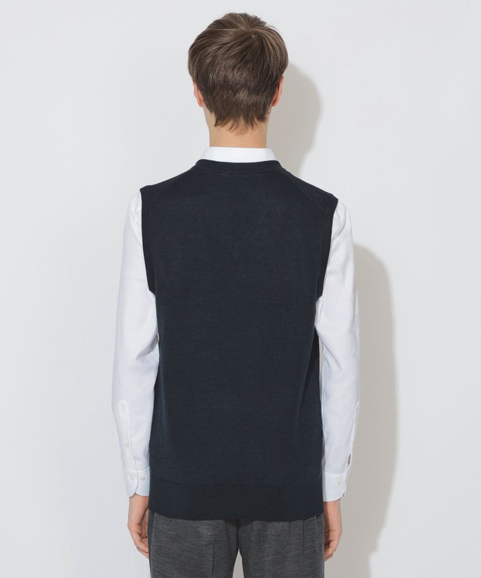 WEB限定】シャドーチェックニットベスト(508576653)｜HANKYU MEN'S