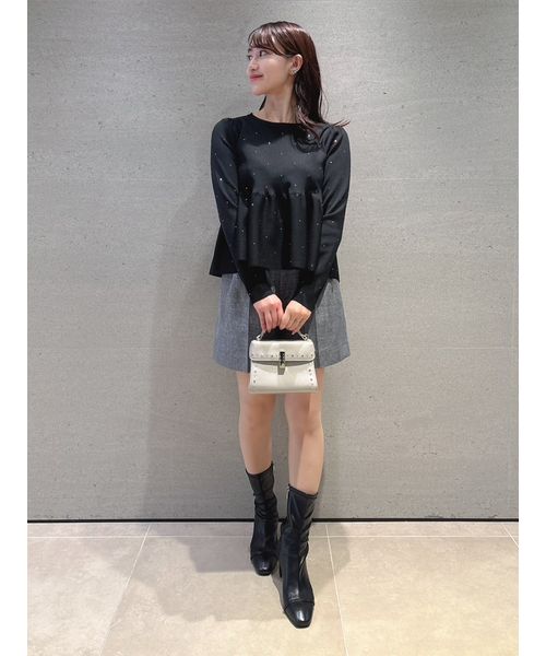 ビジュー＆リボンクリップ付きストレッチブーツ(508584538)｜阪急