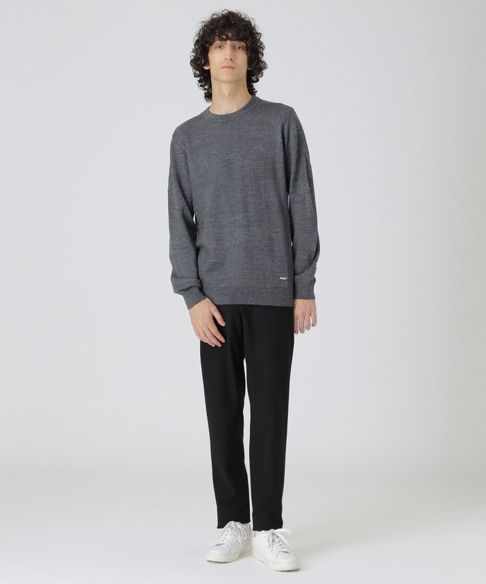 シャドーチェッククルーネックニット(508576644)｜HANKYU MEN'S / 阪急