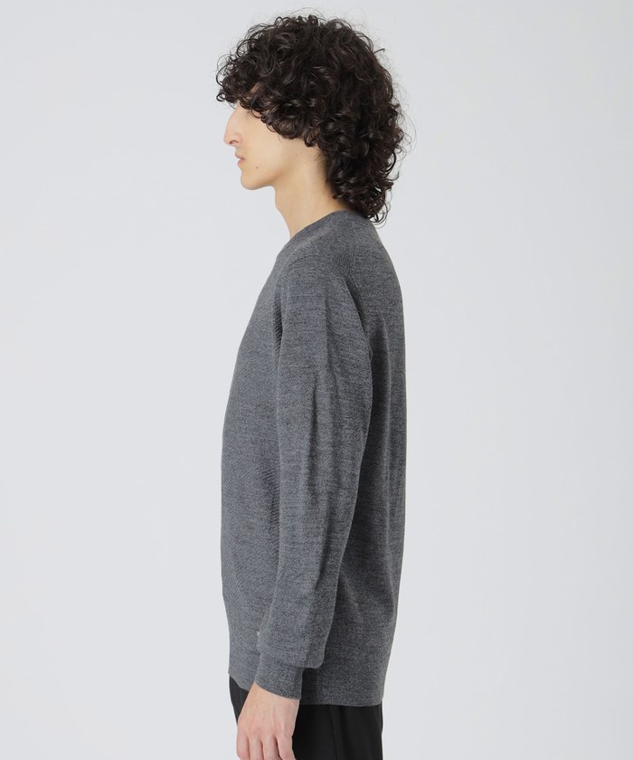 シャドーチェッククルーネックニット(508576644)｜HANKYU MEN'S / 阪急