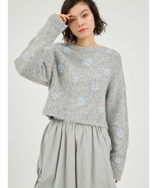 フラワーエンブロイダリーニットトップス(508591327)｜阪急百貨店公式