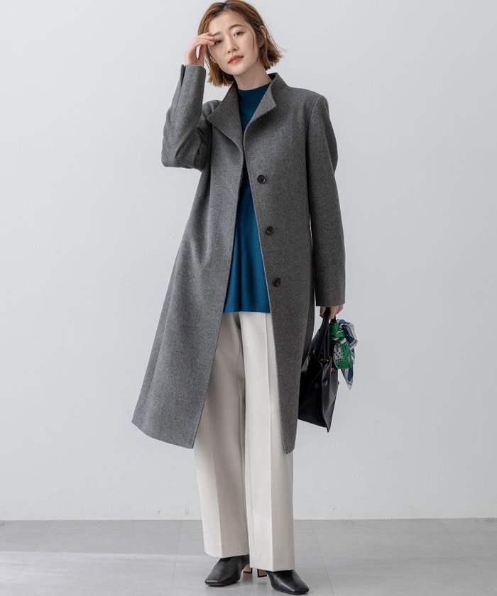 SALE／20%OFFウールビーバースタンドカラーコート