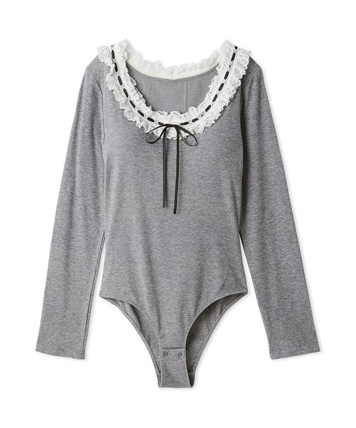 LILY BROWN Lingerie】フリルレースボディスーツ(508586481)｜阪急
