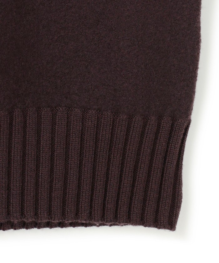 ボイルドウールコンビ ジップ タートルニット(508594987)｜阪急百貨店