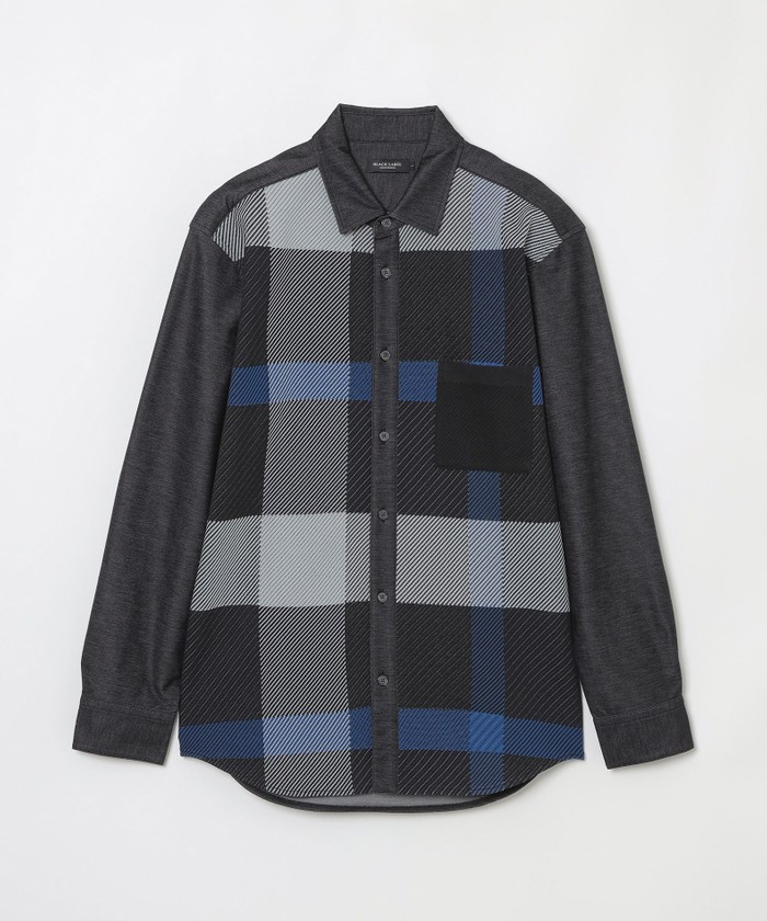 パネルチェックニットドッキングシャツ(508585760)｜HANKYU MEN'S