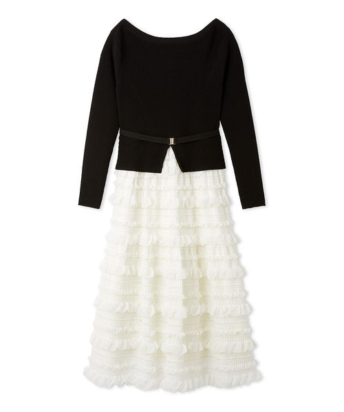 フリルティアードニットドッキングワンピース(508584544)｜阪急百貨店