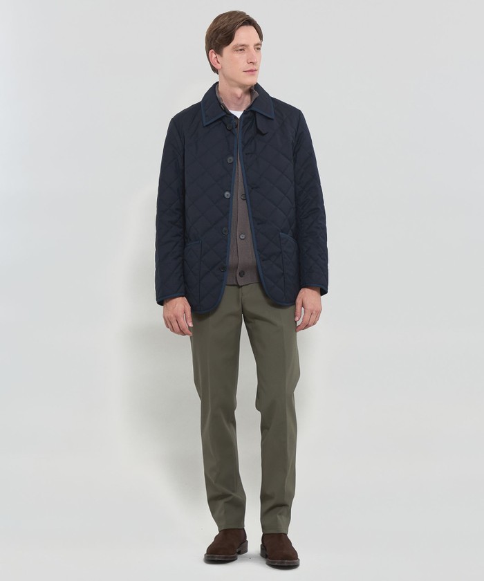 WEB・一部店舗限定】【WATSON】サキソニーツイルキルティングブルゾン