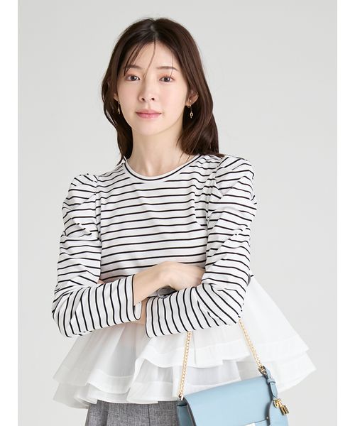 ペプラムドッキングカットトップス(508602194)｜阪急百貨店公式通販