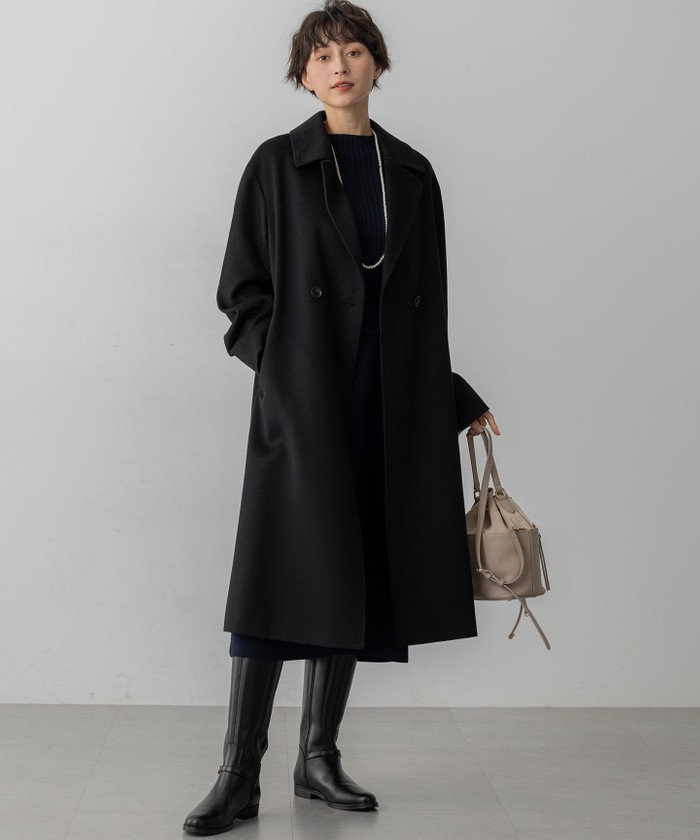 COLOMBOカシミヤビーバー ダブルフロント チェスターコート(508602629