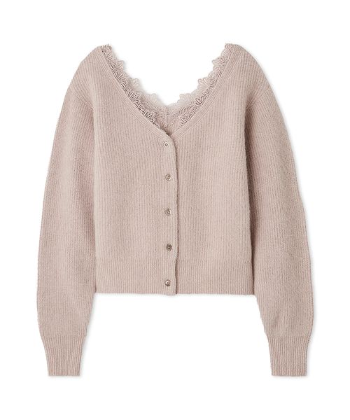 フォックスウールレーストリムカーディガン(508369292)｜阪急百貨店