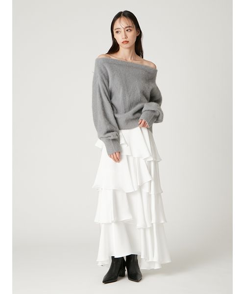 aimeine エメイン　 フォックスカシミヤオフショル2wayニット 2025年最新】Aimeine フォックスカシミヤオフショル2wayニットの人気