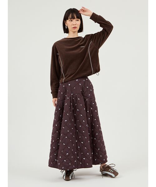 フラワーエンブロイダリーキルティングスカート(508586491)｜阪急